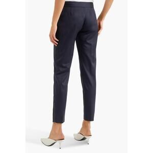 Stella McCartney Navy Vivian Wool Tapered Leg Zip Ankle Trouser Pant 40 / M